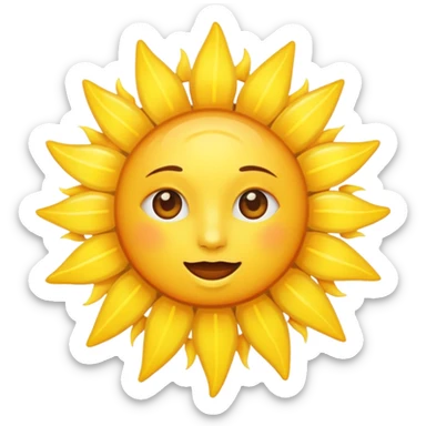 sun whitout face sticker