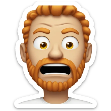 Angry ginger sticker