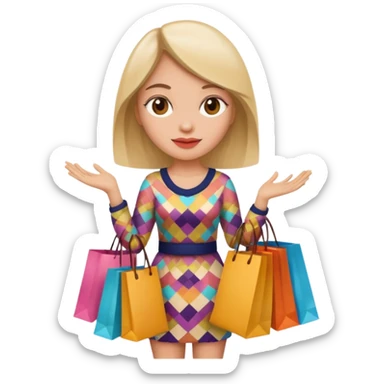 Shopping bags women sticker