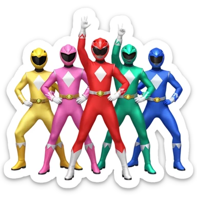 Mighty morphin power rangers sticker