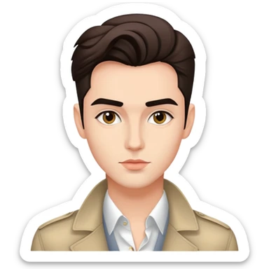 Alex Consani fashion model with stylish appearance and distinctive features sticker