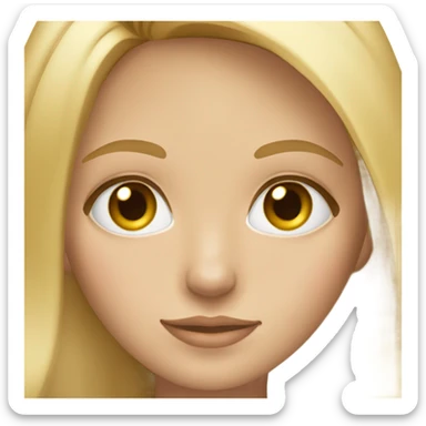 blonde white girl with hazel eyes and straight hair sticker