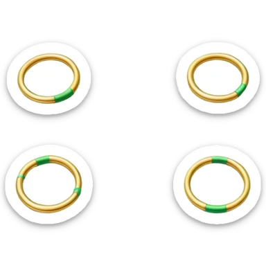 quidditch field with three golden hoops on each end, an oval shaped playing field sticker