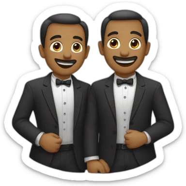 Deux hommes s’embrassent sticker