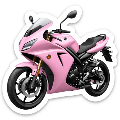 moto yamaha rosa sticker