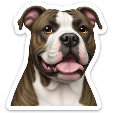 American bully brindle sticker