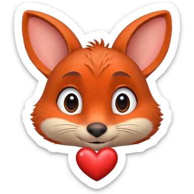 Nick Zootopia enamorado con ojos de corazon sticker