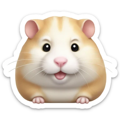 A fat and chubby hamster sticker