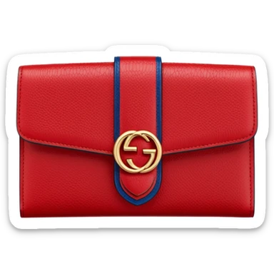 Cartera roja gucci sticker