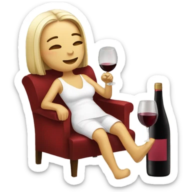 relax and wine sticker