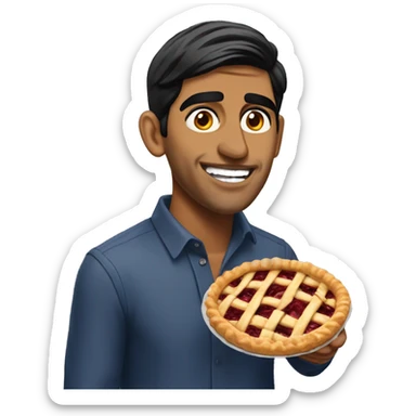 rishi sunak eating a pie sticker