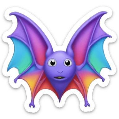 Puzzle Bat alas colours autism parts sticker