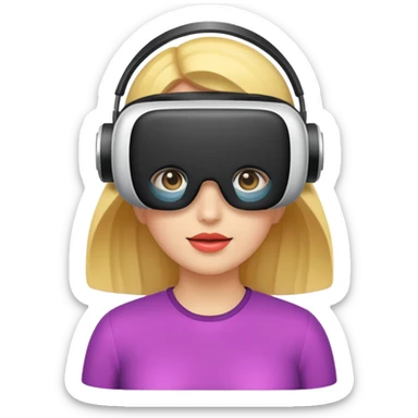 VR wearing woman sticker