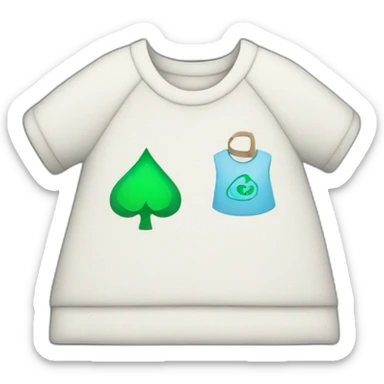 a clothes with a carbon emission reduction logo sticker