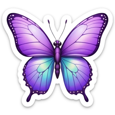Purple mini bio butterfly sticker