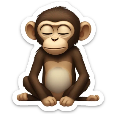 sleepy monkey sticker