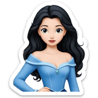 Quiero que crees una imagen donde este el castillo de Disney y por detrás o delante pon a 4 chicas: una con el pelo largo rizado marrón , otra con el pelo muy corto negro, como un chico, otra con el pelo mediano liso marrón con ojos azulesy otra con el pelo negro largo liso . Todos son color carne.  sticker