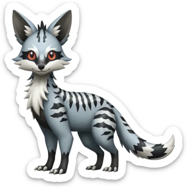 Silvally-Nargacuga-Trico-Genet-fusion-animal-hybrid-creature, full body sticker