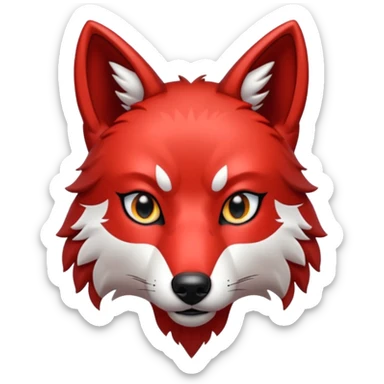 glitter red wolf apex predator sticker