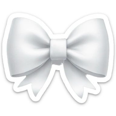 white bow sticker
