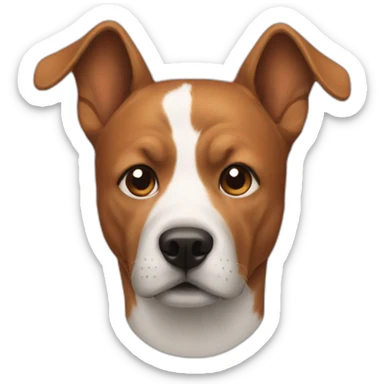 A person with a dog's head sticker