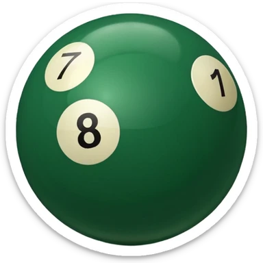 green billiard ball 7 number sticker