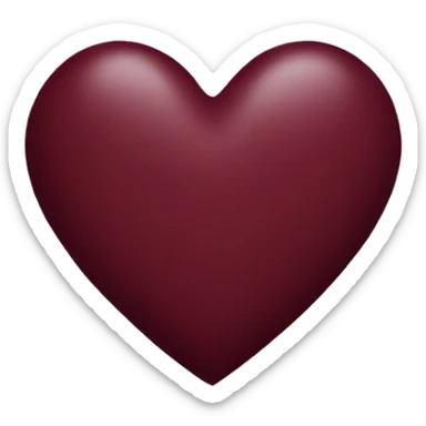 A burgundy heart sticker