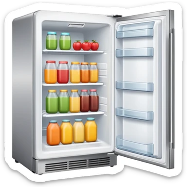 opened refrigerator  icon sticker