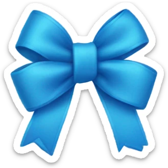 blue bow sticker