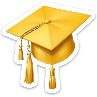 yellow graduation cap sticker