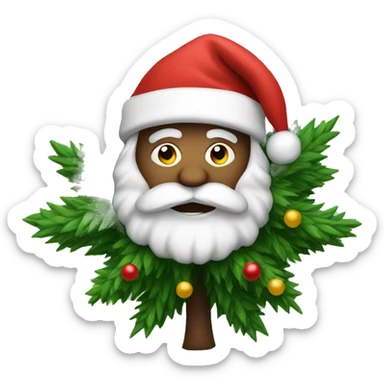 Santa tree sticker