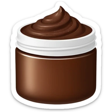 Dark brown Body scrub cream pot  sticker