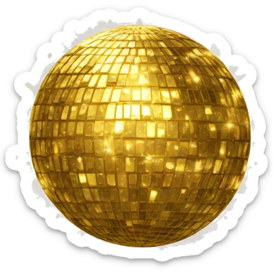A golden discobal  sticker