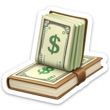 Book with money sticker