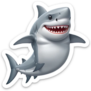 Shark with a tanktop sticker