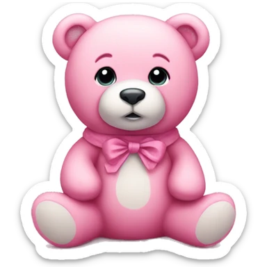 Pink Cute teddy bear sticker