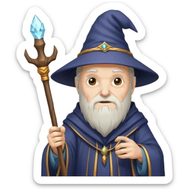 dying wizard  sticker