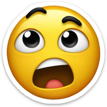 Emoji mixed in confusion and disgust  sticker