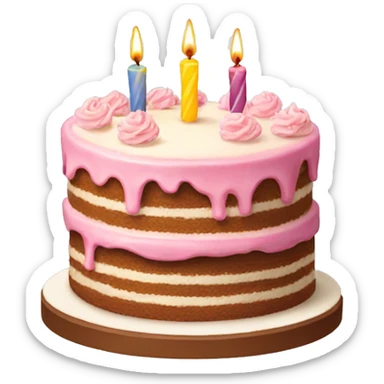 Birthday cake sticker