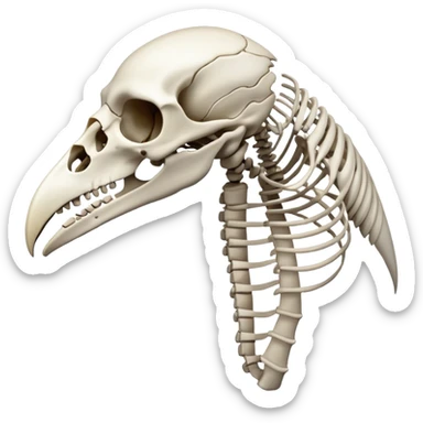 A bird skeleton sticker
