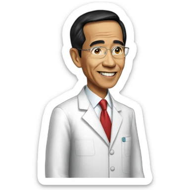 Scientist president Jokowi sticker