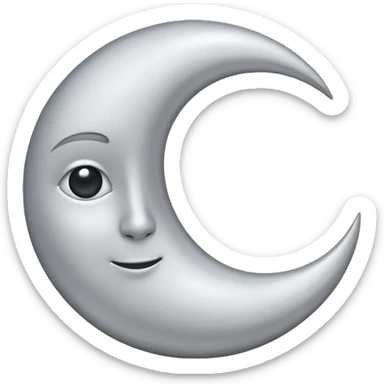 half moon sticker