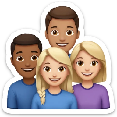 2 guys and a girl sticker