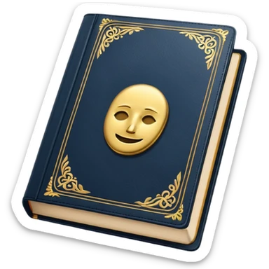 An English language textbook, no faces on it.  sticker