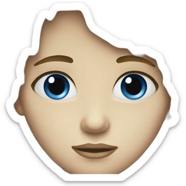 Boy shoes black eyes blue sticker