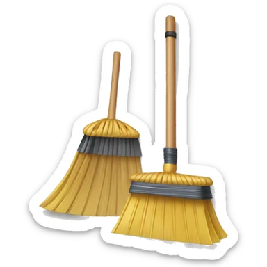 Broom and dustpan  sticker