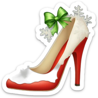 chirstmas-high-heel-shoes sticker