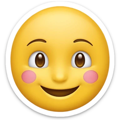 happy emoji smirking in iOS style sticker