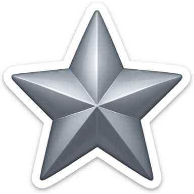 make me a gray emoji of a star sticker