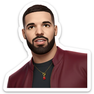 stylish boy in red jacket sticker